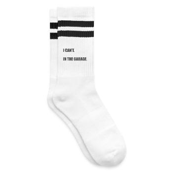 I can't i have plans Car lover car guy mechanic - Striped tennis socks - white/black - Right
