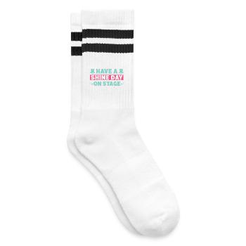 Le théâtre musical offre un cadeau théâtral de la journée Shine - Chaussettes de tennis - blanc/noir - Droite