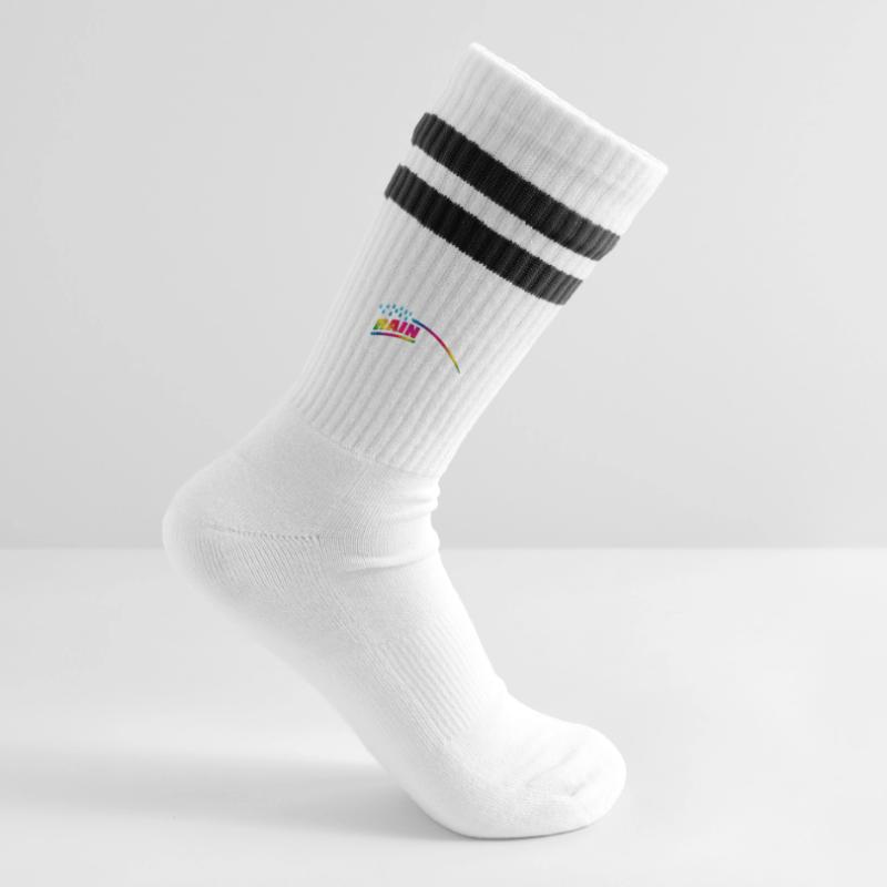 RAINdrops or Rainbow | Rainbow Striped tennis socks