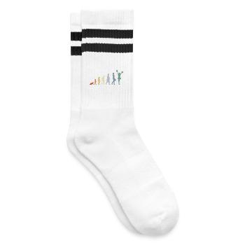 Vintage Cheerleader Evolution - Striped tennis socks - white/black - Right