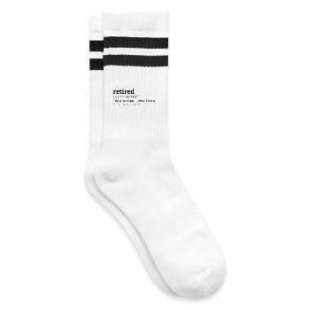 Zurückgetretene Bedeutung Zurückgetretene Definition Lustig - Gestreifte Tennissocken - Weiß/Schwarz - Rechts