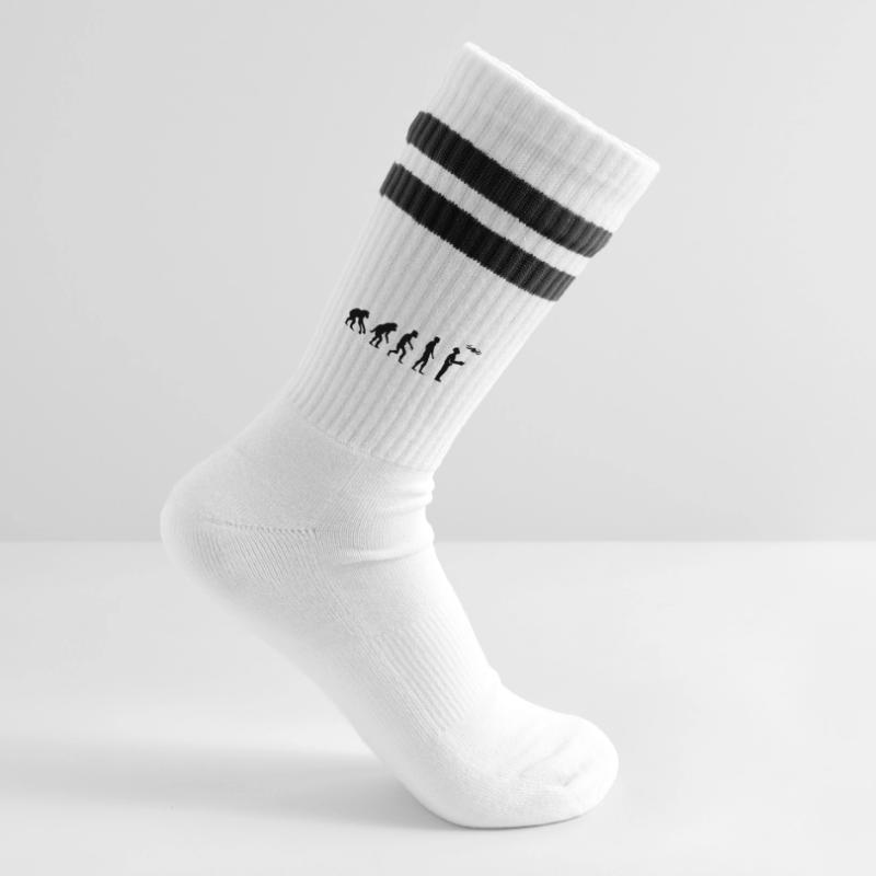 Drone Pilot Evolution Development Funny Design Striped tennis socks