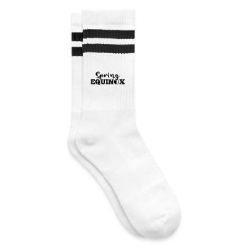 Frühlings-Tagundnachtgleiche Ostara März Tagundnachtgleiche Frohe Ostern - Gestreifte Tennissocken - Weiß/Schwarz - Rechts