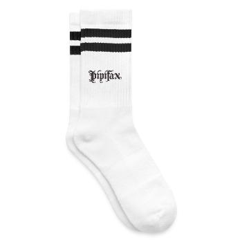 pipifax - Gestreifte Tennissocken - Weiß/Schwarz - Rechts