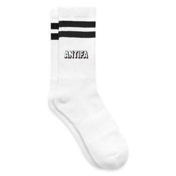 Antifa - Produits dérivés antifascistes - Chaussettes de tennis - blanc/noir - Droite