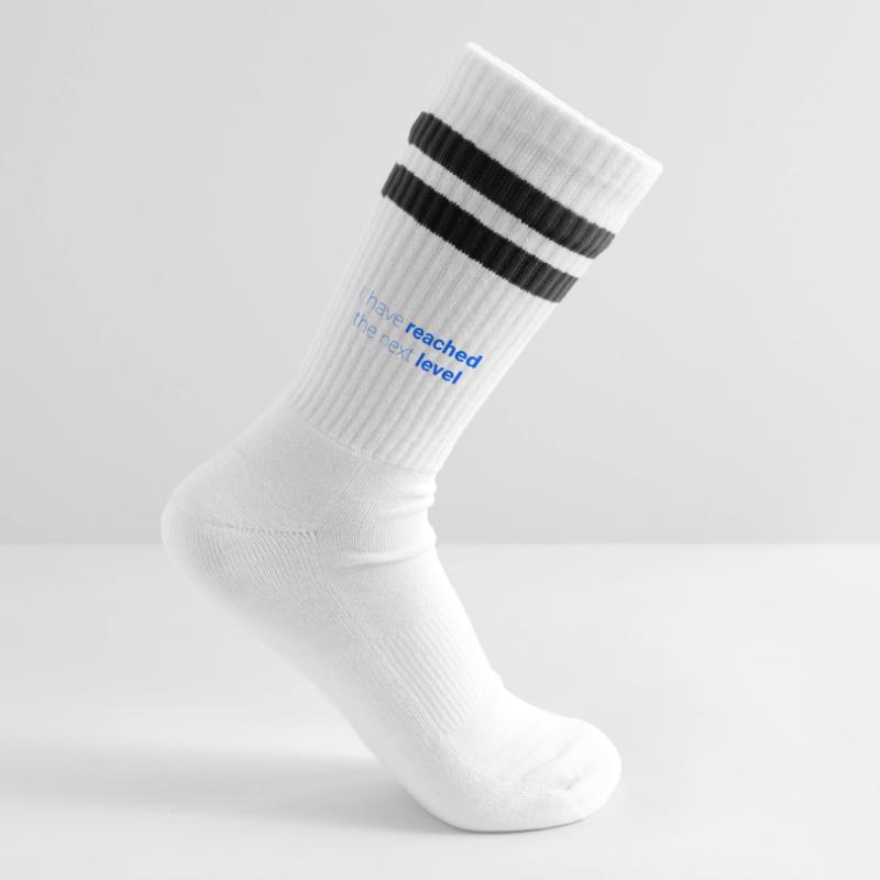 Abstract contrast pattern for self-expression Striped tennis socks