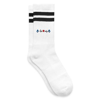 Cardio fréquence cardiaque pour Lousiane - Chaussettes de tennis - blanc/noir - Droite