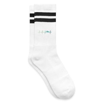 Natation battement de coeur cadeau nageur  - Chaussettes de tennis - blanc/noir - Droite