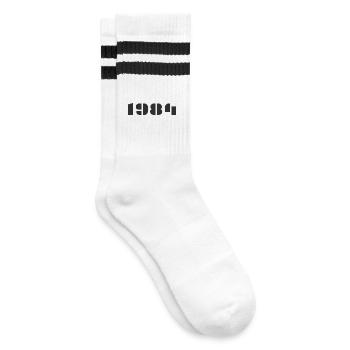 1984 - Striped tennis socks - white/black - Right