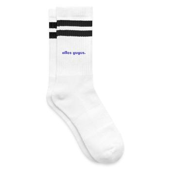 all gugus. - Striped tennis socks - white/black - Right