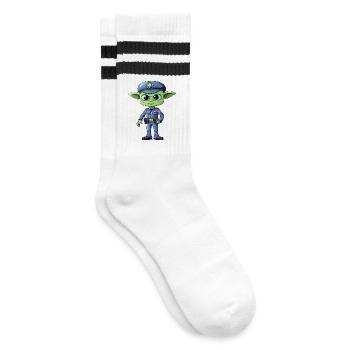 Extraterrestre de la police - Chaussettes de tennis - blanc/noir - Droite