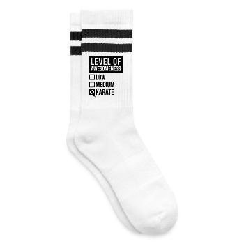 karaté - Chaussettes de tennis - blanc/noir - Droite