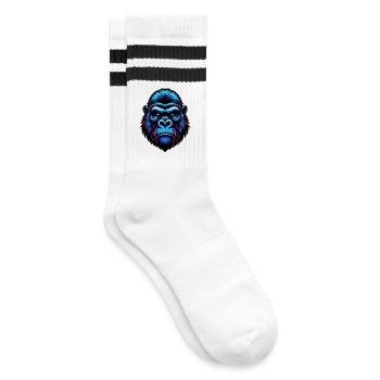 Gorilla - Striped tennis socks - white/black - Right