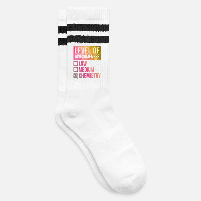 chimie - Chaussettes de tennis - blanc/noir