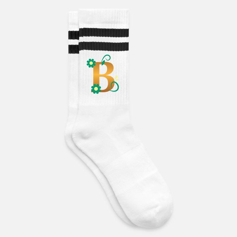 B - Striped tennis socks - white/black