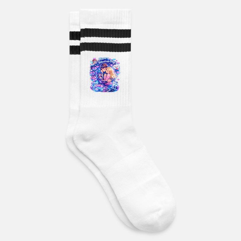 Valentinstar Duo dans le Starlight - Chaussettes de tennis - blanc/noir
