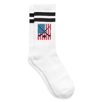 Drapeau USA de hockey sur gazon - Chaussettes de tennis - blanc/noir - Droite