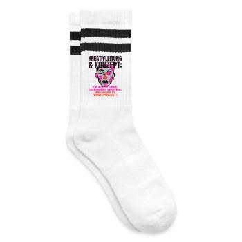 Brutalismus Truth Architektur Design - Gestreifte Tennissocken - Weiß/Schwarz - Rechts