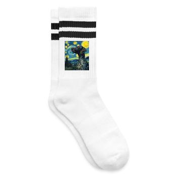Allemand à poil court - Chaussettes de tennis - blanc/noir - Droite