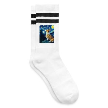 Corgi gallois Pembroke - Chaussettes de tennis - blanc/noir - Droite