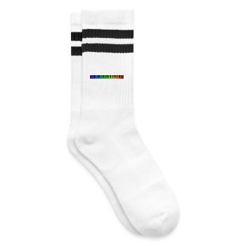 Clavier arc-en-ciel - Chaussettes de tennis - blanc/noir - Droite