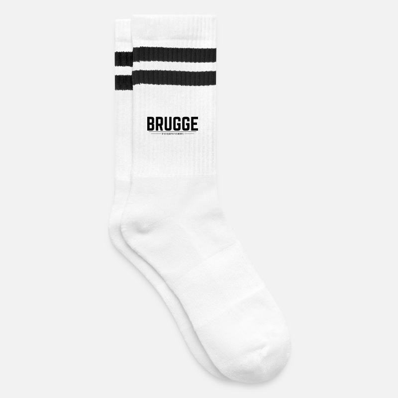 Brugge coordinates - Striped tennis socks - white/black