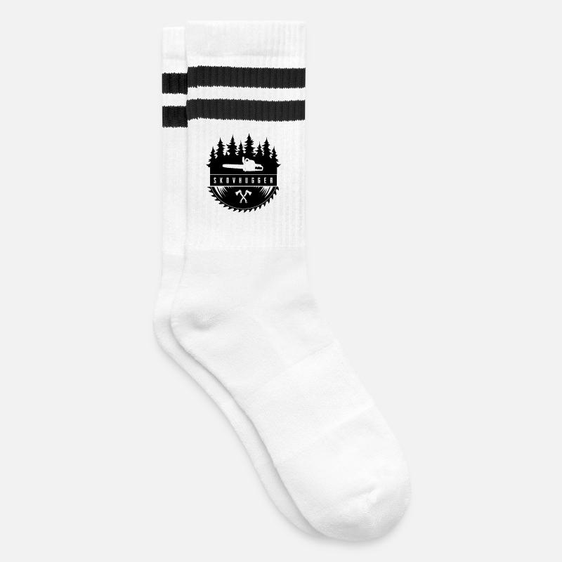 Bûcheron - Chaussettes de tennis - blanc/noir