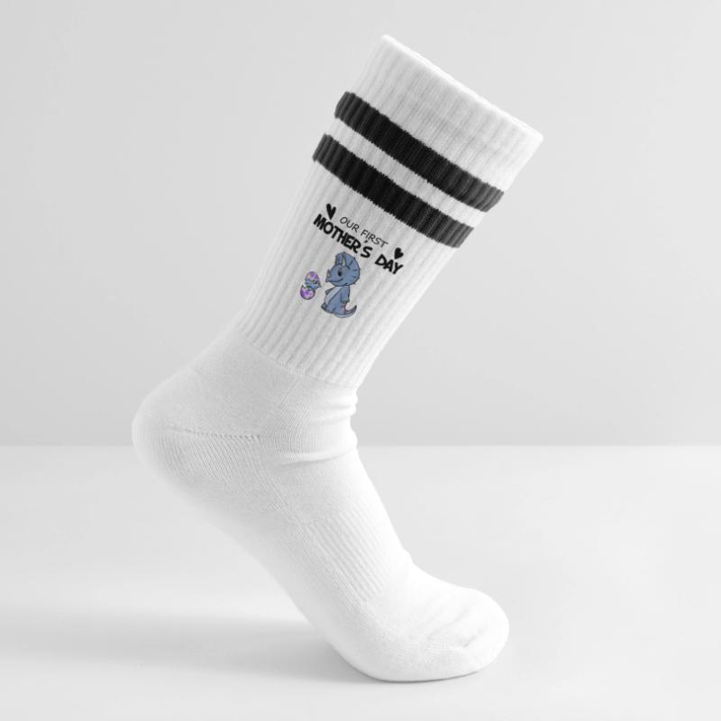 Muttertag - erster Muttertag - Mutter Tochter Gestreifte Tennissocken