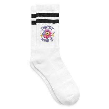 positive attitude, embrasse la vie, joie de vivre - Chaussettes de tennis - blanc/noir - Droite