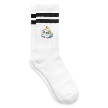 Spiel Liebhaber - Gestreifte Tennissocken - Weiß/Schwarz - Rechts