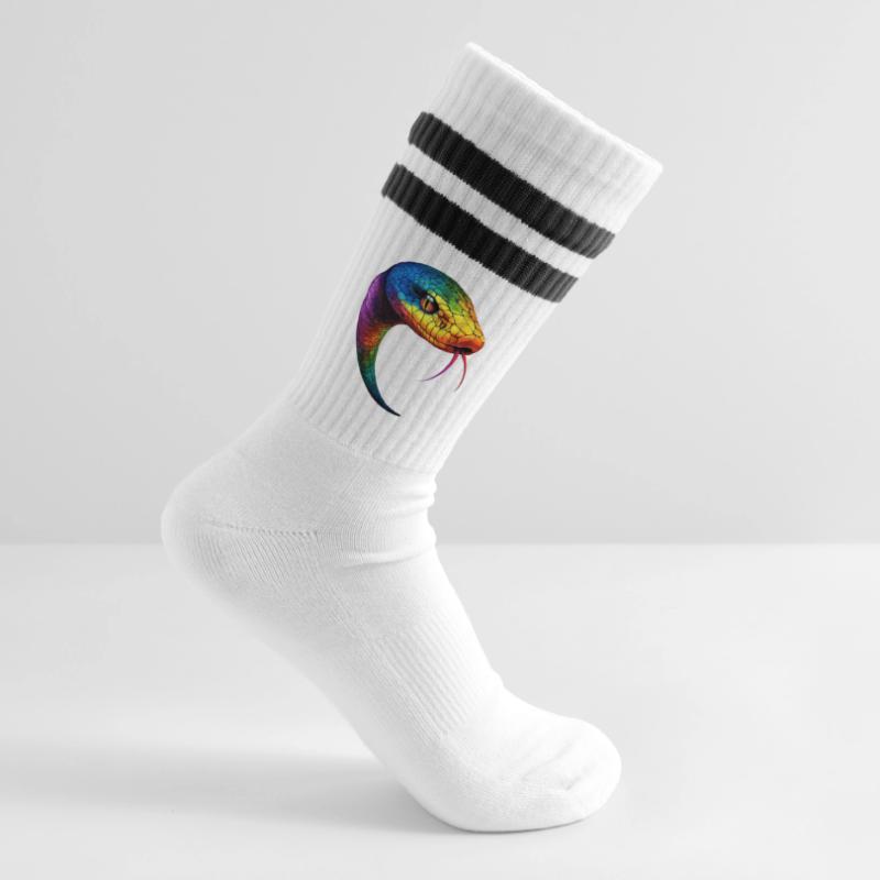 Snake Python Cobra Mamba Rattlesnake Snake Striped tennis socks