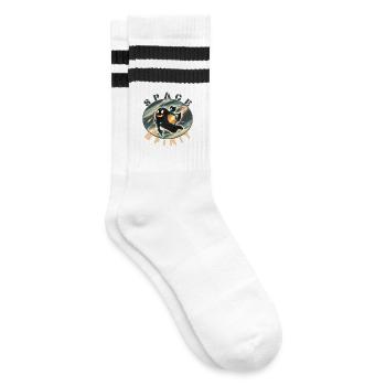 Cosmic Space Adventure - Striped tennis socks - white/black - Right