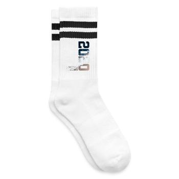 6TH BIRTHDAY LIMITED EDITION 2020 - Striped tennis socks - white/black - Right