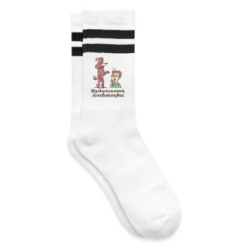 My dog is so smart... - Striped tennis socks - white/black - Right