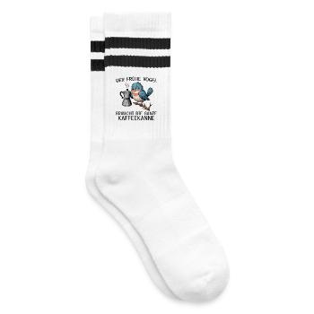 Le lève-tôt a besoin de toute la cafetière - Chaussettes de tennis - blanc/noir - Droite