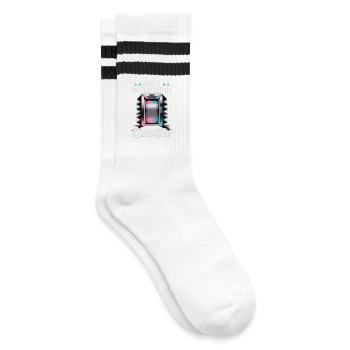 Elevator toddler & kids - Striped tennis socks - white/black - Right