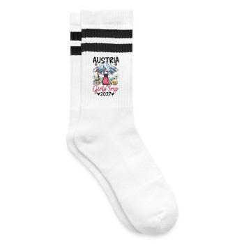 Austria Girls Trip 2027 - Striped tennis socks - white/black - Right