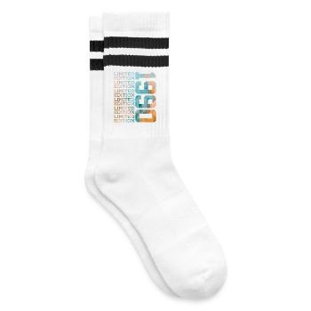 LIMITED EDITION 1990 36 JAHRE 36. GEBURTSTAG - Gestreifte Tennissocken - Weiß/Schwarz - Rechts