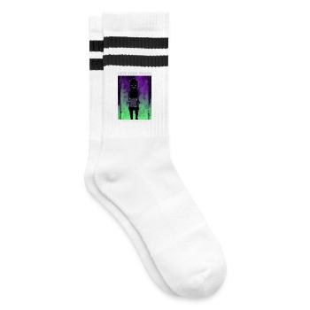 Phonk d'anime effrayant J'ai mangé ton goûter - Chaussettes de tennis - blanc/noir - Droite