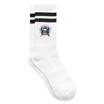 Elevator toddler & kids - Striped tennis socks - white/black - Right