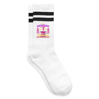 Contorsionniste Contorsion - Chaussettes de tennis - blanc/noir - Droite