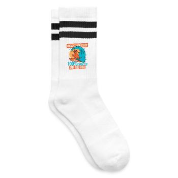 Bodyboarding Bodyboarder Spin And Roll - Striped tennis socks - white/black - Right