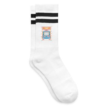 Insérer une pièce de monnaie dans une salle de jeux d'arcade rétro Pixel - Chaussettes de tennis - blanc/noir - Droite