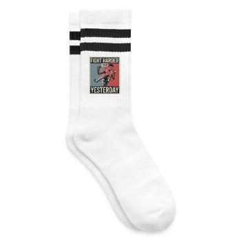 Conception motivante des arts martiaux - Chaussettes de tennis - blanc/noir - Droite