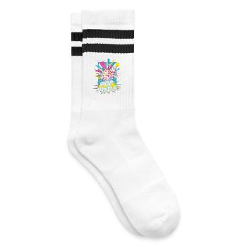 Pop Pixels Pop Culture Rétro Jeu vidéo - Chaussettes de tennis - blanc/noir - Droite