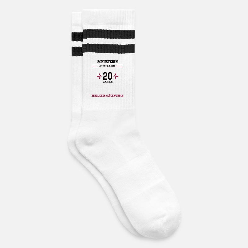 20e anniversaire de Shoemaker 20e anniversaire de Shoemaker - Chaussettes de tennis - blanc/noir