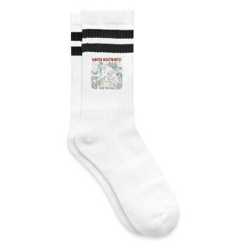 Winter Nightmares Krampus Movie Poster Halloween - Striped tennis socks - white/black - Right