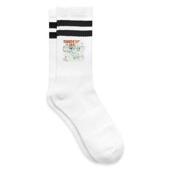 Terreur de la mer Horreur Film Affiche Halloween - Chaussettes de tennis - blanc/noir - Droite
