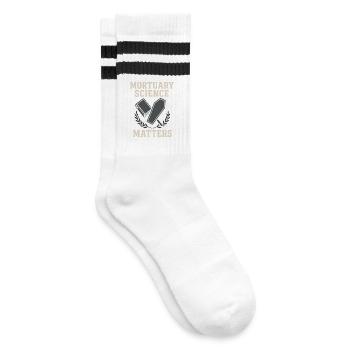 Cadavre Science Humour noir Mort Positif - Chaussettes de tennis - blanc/noir - Droite