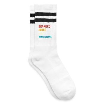 Barbu, encré et génial - Chaussettes de tennis - blanc/noir - Droite